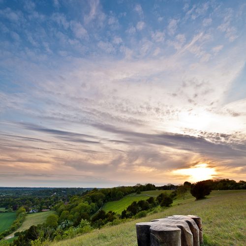 North Downs at Sunset Surrey Hills